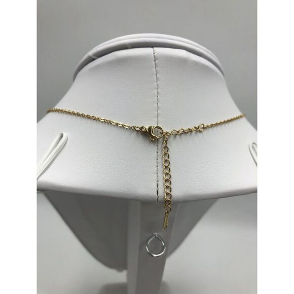 18K Gold Plated Heart Cubic Zirconia Women's Necklace Hypoallergenic Waterproof - Picture 6 of 12